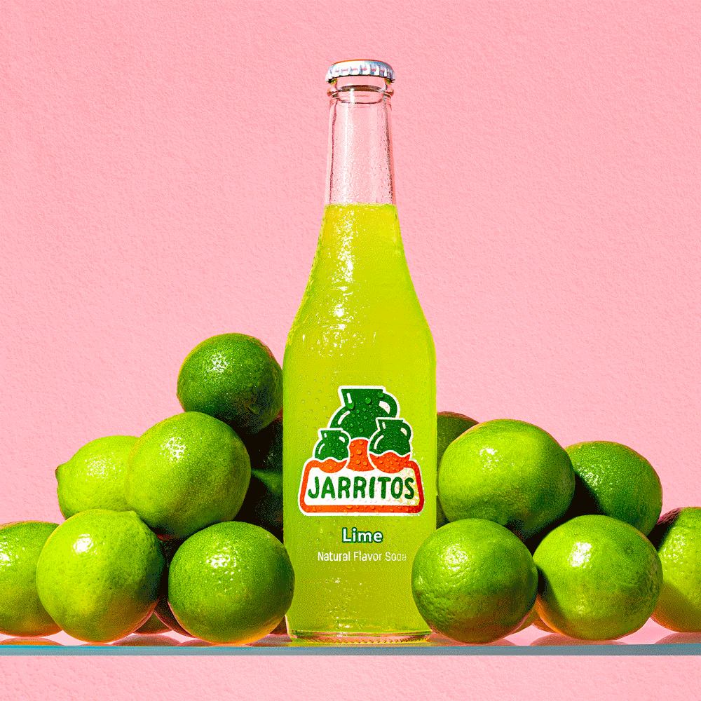 Animated lineup of Jarritos soda flavors on the new website