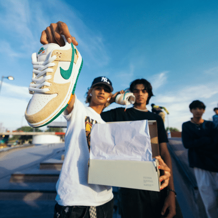 Detail image of the Jarritos x Nike collaboration page